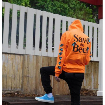 Men’s Cotton Hoodie – Bee Graphic, Relaxed Fit, Unisex Style
