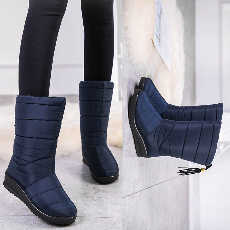 Women's Quilted Mid-Calf Boot – Waterproof Shell, Tassel Detail