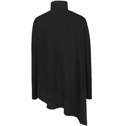 Women's Long Sleeve Irregular Hem Top – Soft Draped Silhouette