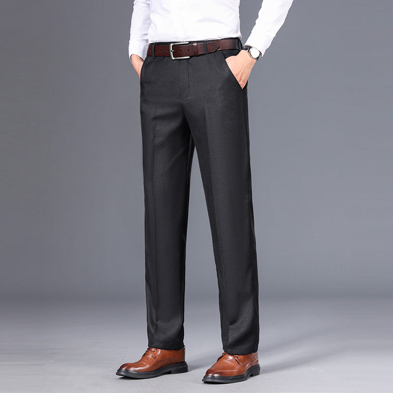 Men's Straight-Cut Dress Trouser – Refined Easy-Care Winter Weight