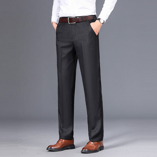 Men's Straight-Cut Dress Trouser – Refined Easy-Care Winter Weight