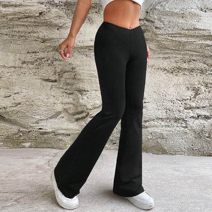 Women's Bootcut Trouser in Stretch Fabric – V-Waist, Subtle Flare