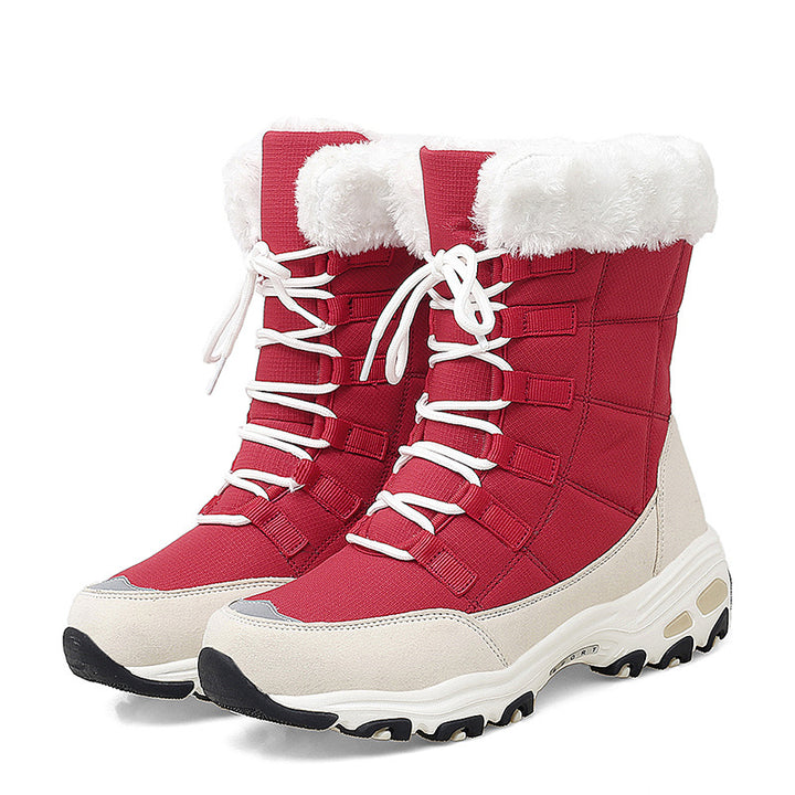 Women's Ankle Snow Boot – Quilted, Plush Lined, Chunky Sole