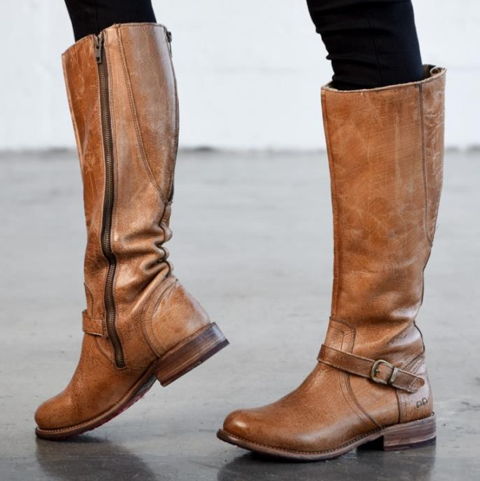 Vegan Leather Knee-High Boot – Contoured Stitch Detail