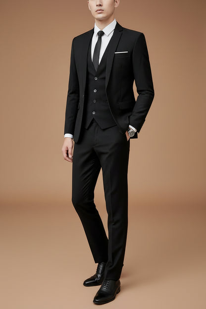 Men's Three Piece Suit – Slim Fit Cotton Modern Tailored Set