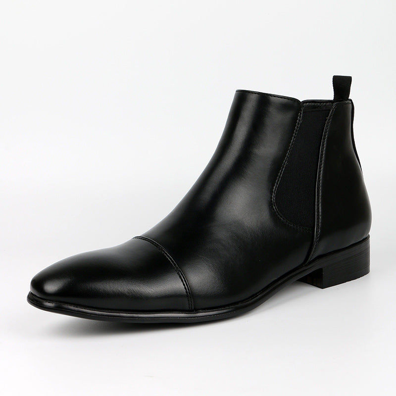 Men's Chelsea Boot – Retro Square Toe Low Heel Design