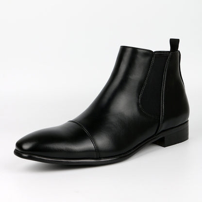 Men's Chelsea Boot – Retro Square Toe Low Heel Design