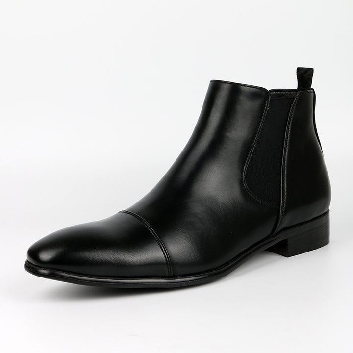 Men's Chelsea Boot – Retro Square Toe Low Heel Design