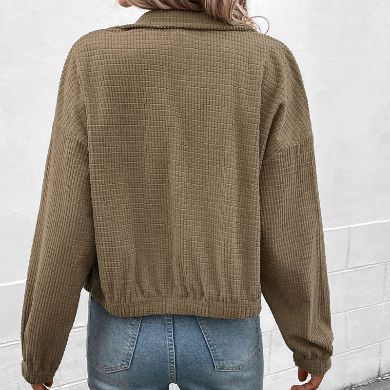 Women's Corduroy Jacket – Classic Zip Front Casual Layer