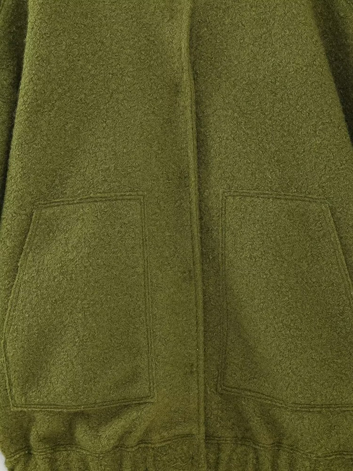 Women's Bomber Jacket Coat – Relaxed Fit with Utility Pockets