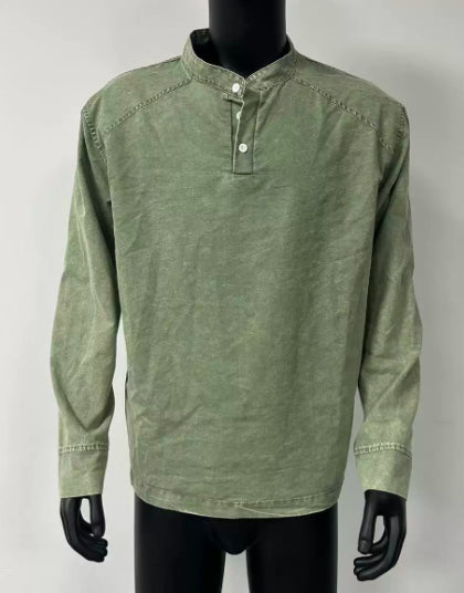 Men's Cotton Slim Fit Pullover Shirt – American Vintage Style