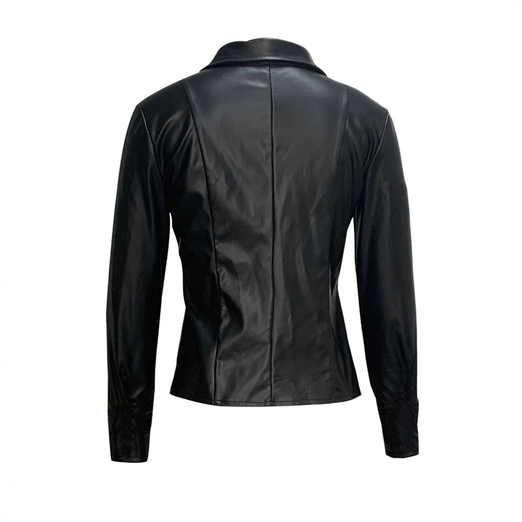 Women's Slim Fit Outerwear Jacket – External Pocket Detail