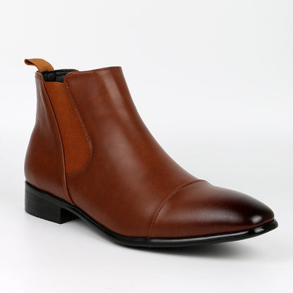 Men's Chelsea Boot – Retro Square Toe Low Heel Design