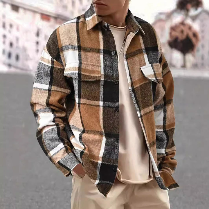 Men's Flannel Shirt – Plaid, Relaxed Fit, Brushed Cotton
