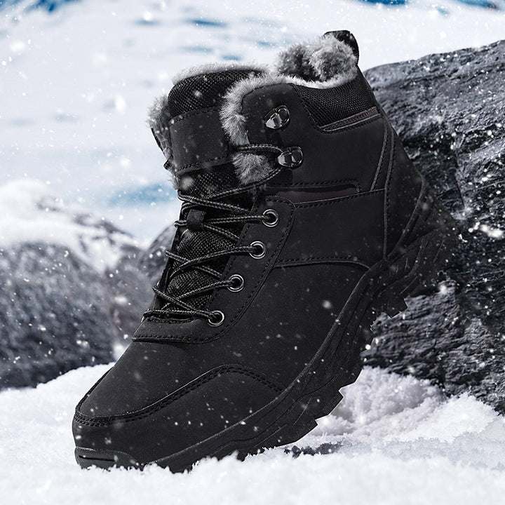 Men's Cowhide Boot – Insulated Cotton-Padded Rugged Design