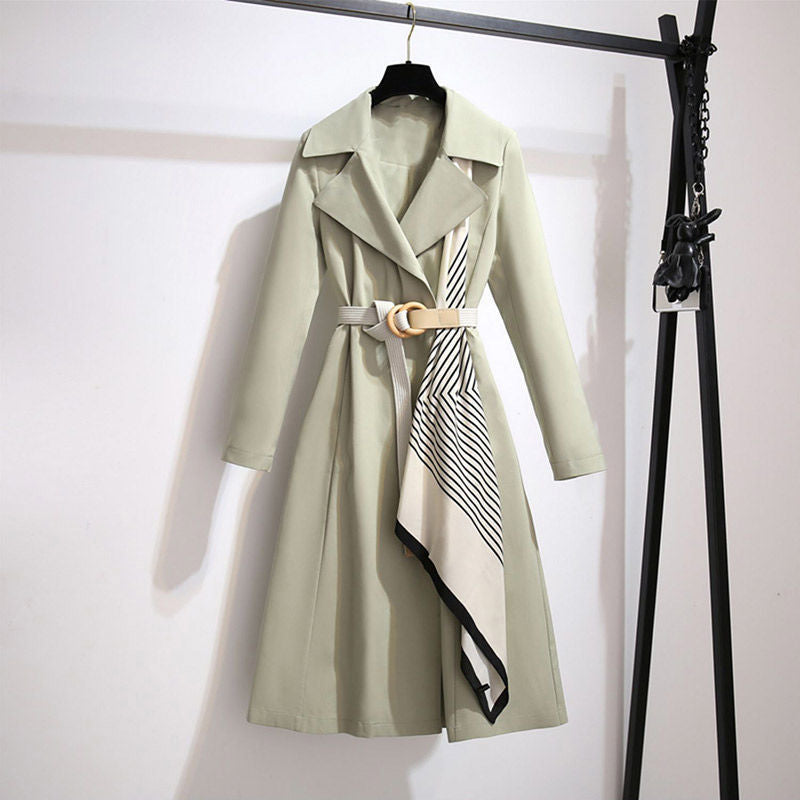Women's Long Coat Windbreaker – Relaxed Silhouette, Transitional Layer