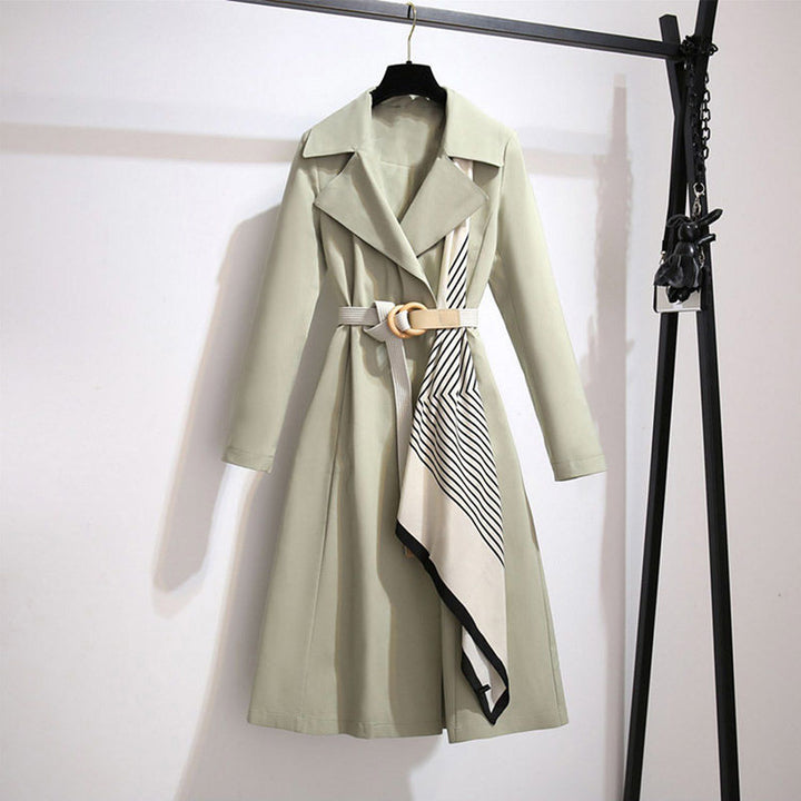 Women's Long Coat Windbreaker – Relaxed Silhouette, Transitional Layer