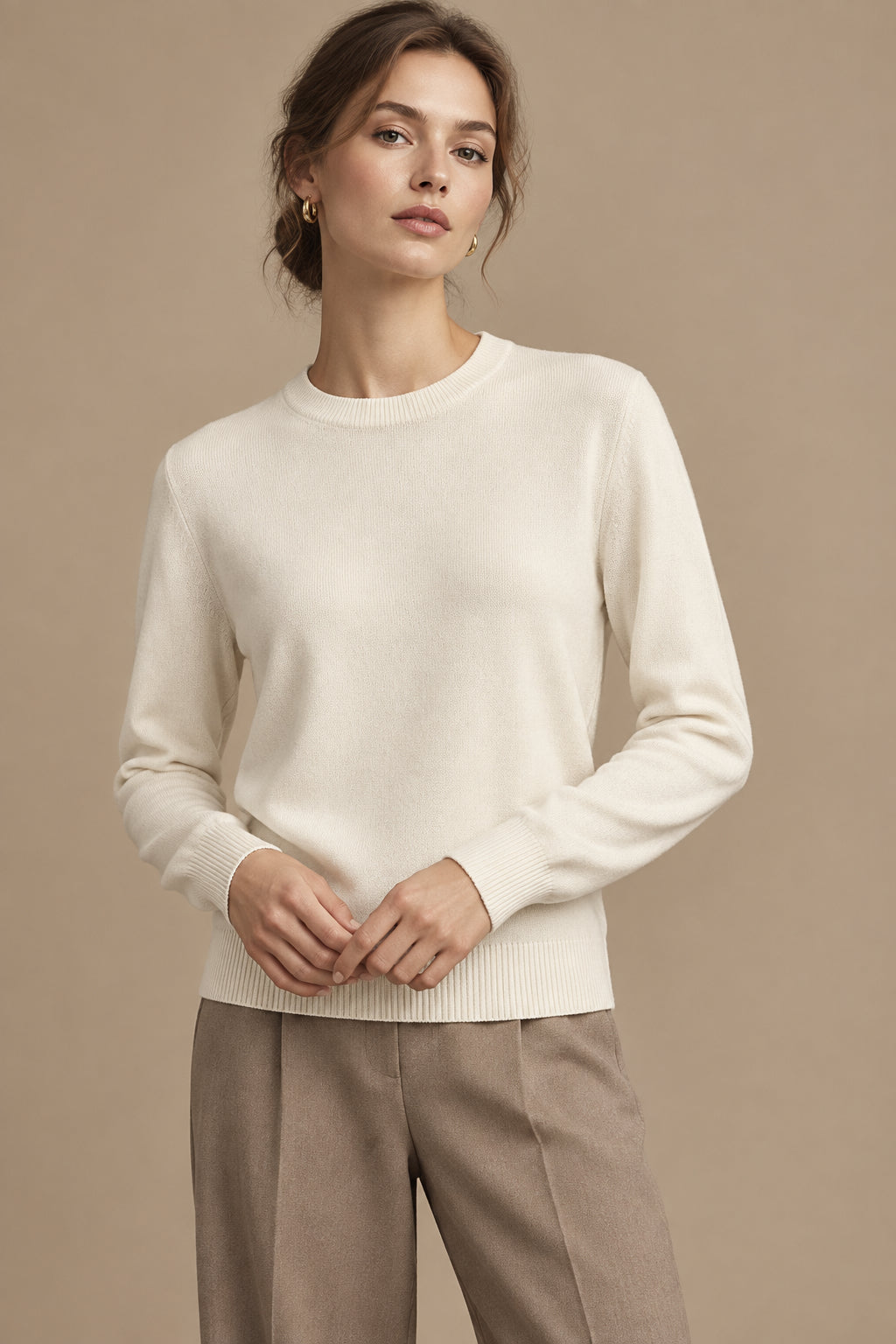 Women's Sweater – Soft Knit Crew Neck Pullover