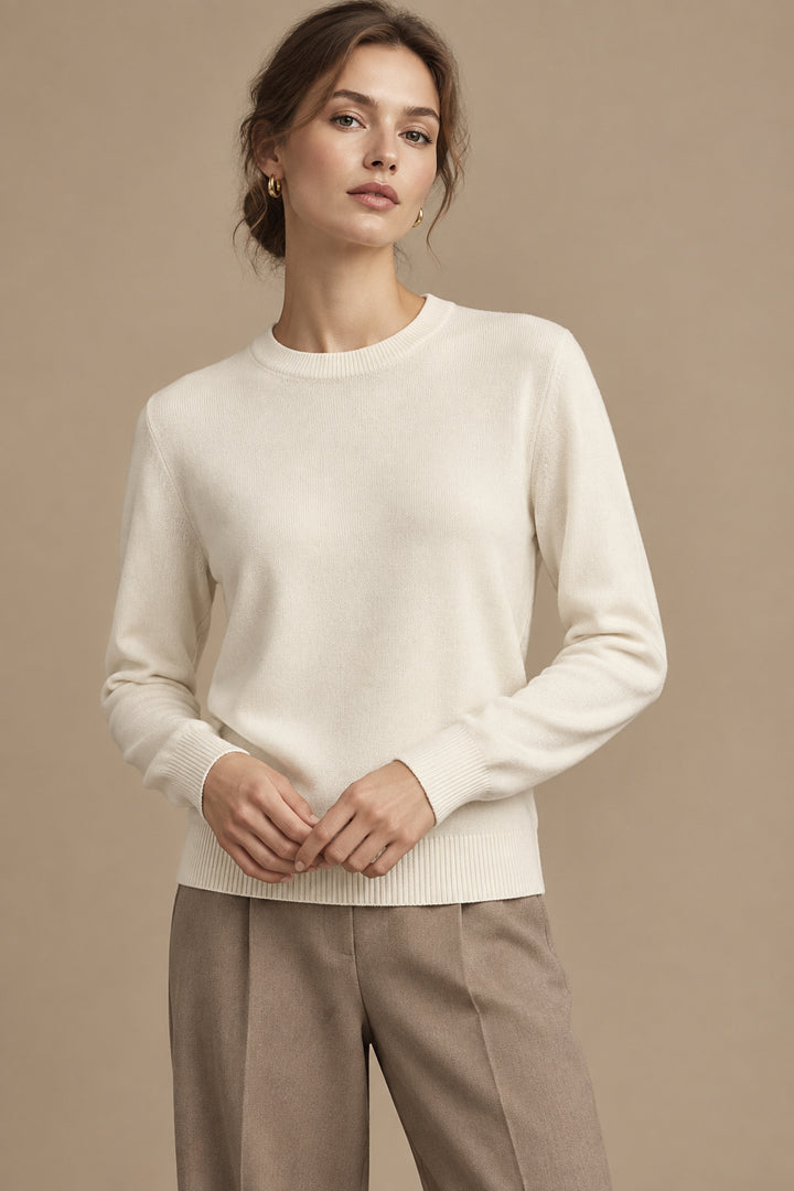 Women's Sweater – Soft Knit Crew Neck Pullover