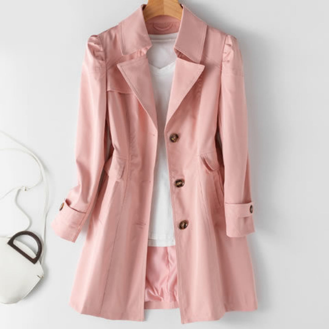 Women's Oversized Coat – Stretch Leisure Jacket, Relaxed Fit