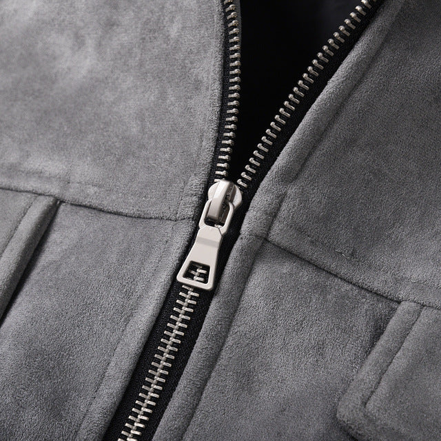 Men's Cotton Zip Jacket – Retro Multi-pocket Design
