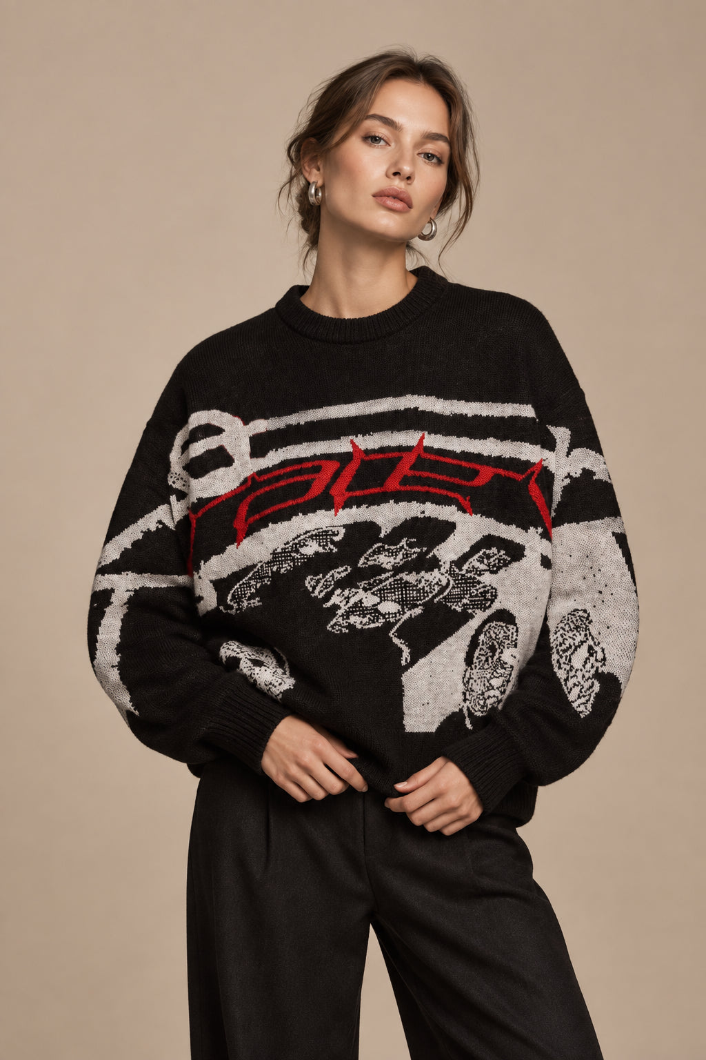 Women's Casual Round Neck Hoodie – Relaxed Classical Style