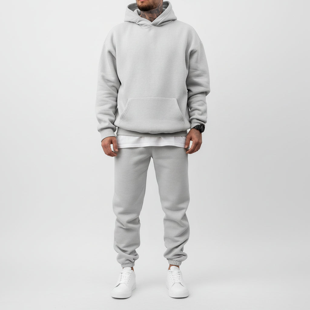 Men's Sporty Fleece Lined Two Piece Set – Relaxed Hooded Fit
