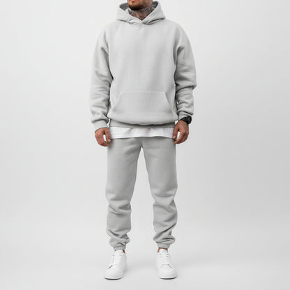 Men's Sporty Fleece Lined Two Piece Set – Relaxed Hooded Fit