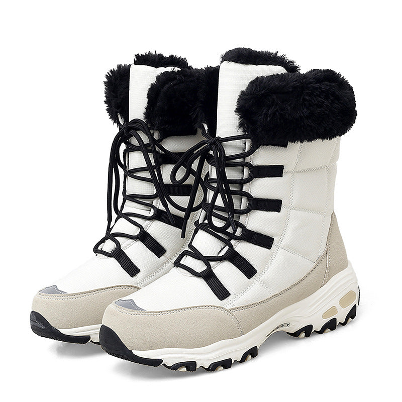 Women's Ankle Snow Boot – Quilted, Plush Lined, Chunky Sole