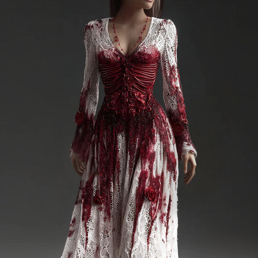 Women's Digital Print Straight Maxi Dress – Halloween Witch Motif