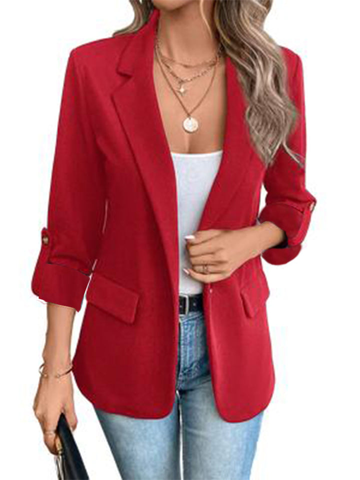 Women's Suit Coat for Work – Long Sleeve Streamlined Blazer