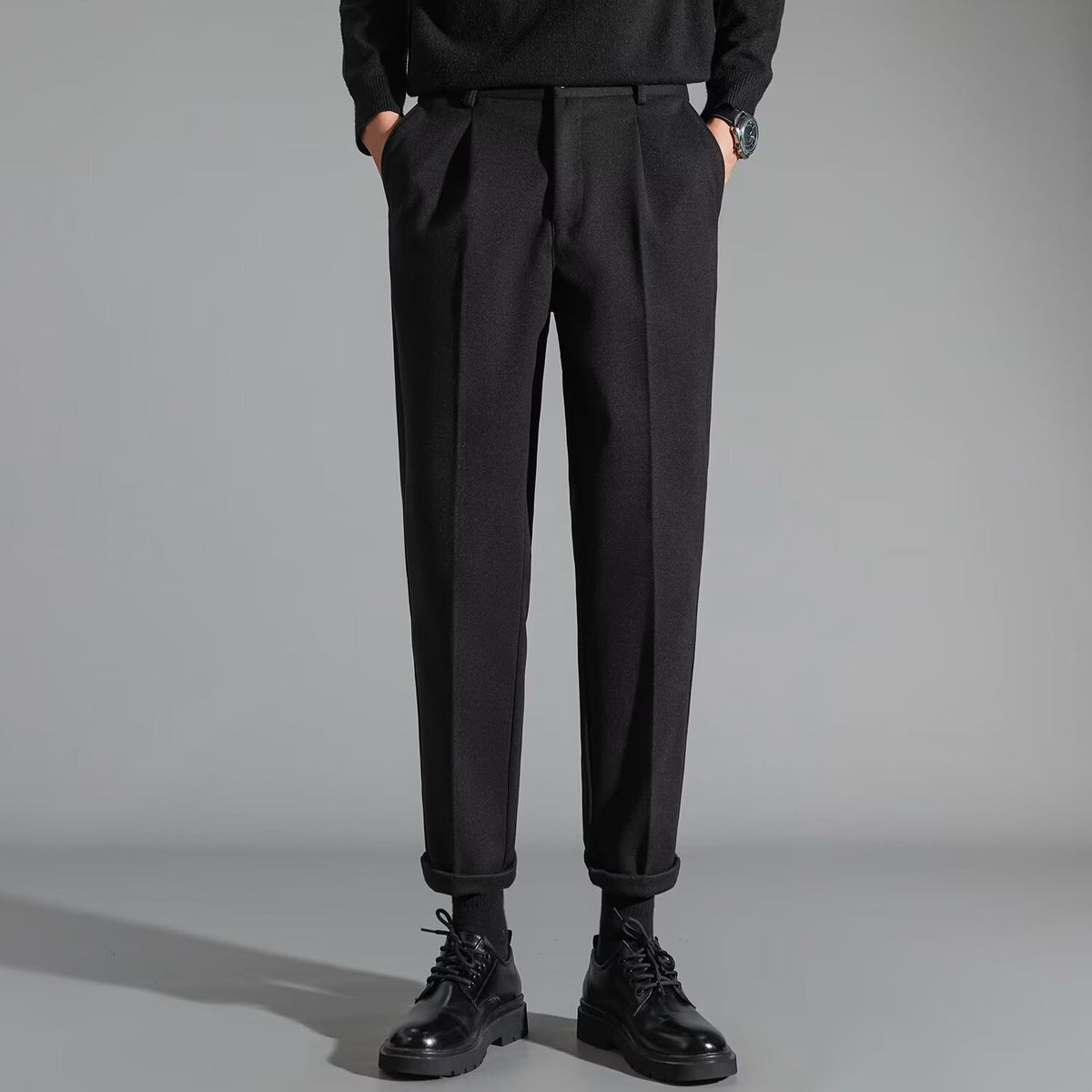 Men's Corduroy Straight-Leg Trouser – Slim-Fit Spring Style