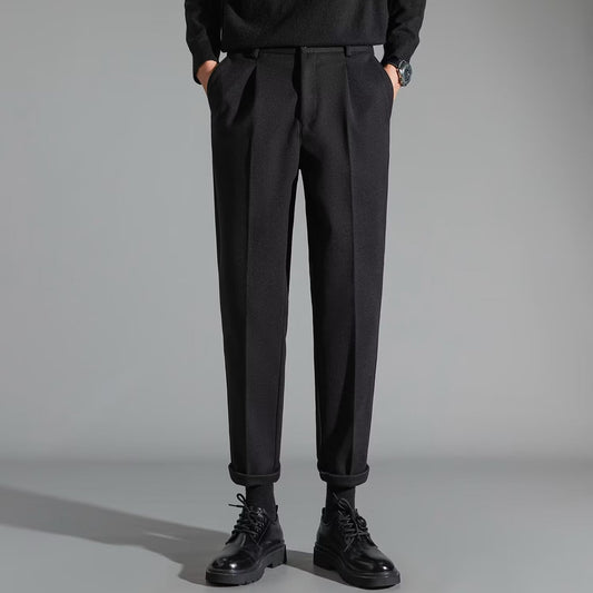 Men's Corduroy Straight-Leg Trouser – Slim-Fit Spring Style