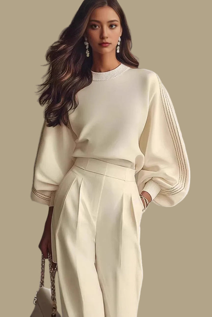Women's Two Piece Lounge Set – Soft Stretch Sweatshirt & Pants