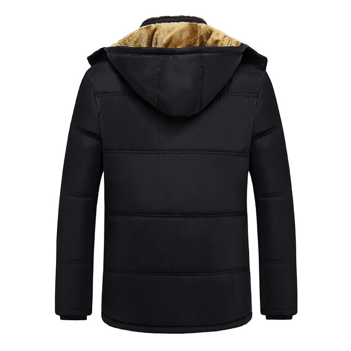 Men's Plush Zipper Cardigan Coat for Cold Weather Comfort