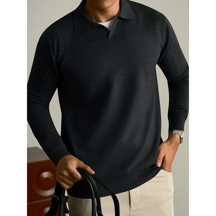 Men's Wool Sweater – Close-Fit Long Sleeve Classic Knit