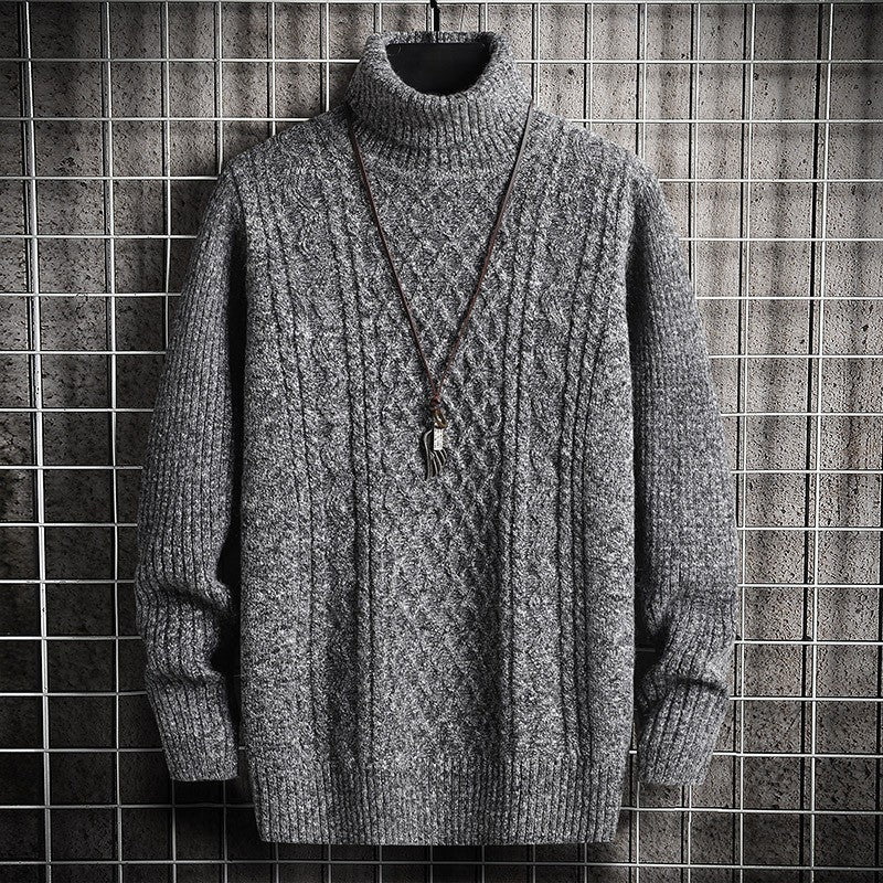 Men's Slim Double-Breasted Knit Sweater – Modern Fit Pullover