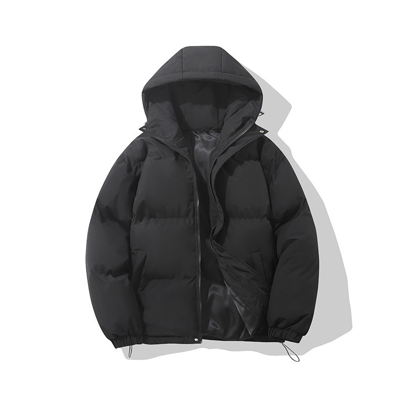 Women's Padded Hooded Jacket – Silk Cotton, Relaxed Fit, Drawcord Hem