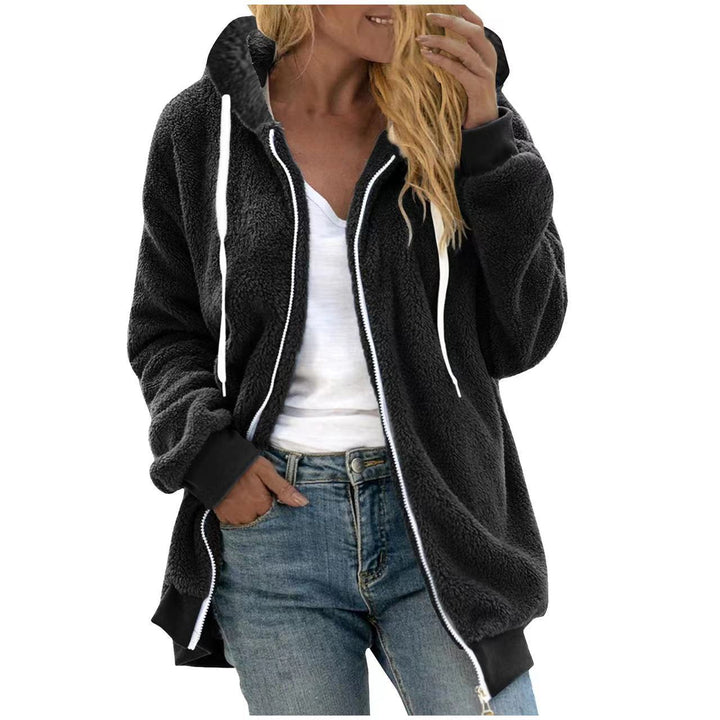 Plush Hooded Jacket – Women's Relaxed Fit Soft Fleece Outerwear