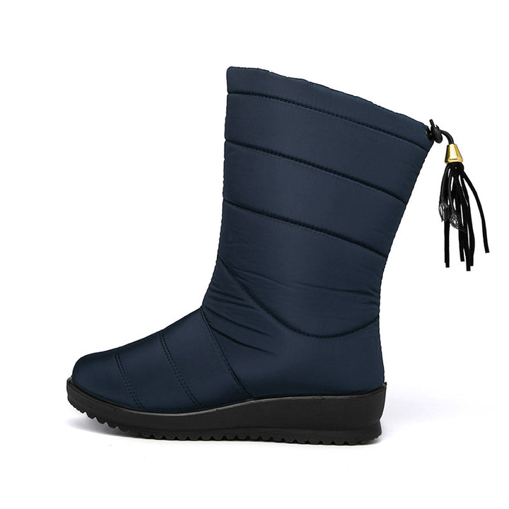 Women's Quilted Mid-Calf Boot – Waterproof Shell, Tassel Detail