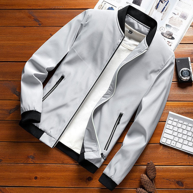 Men's Jacket – Soft-Touch Korean-Style Minimalist Urban Layer