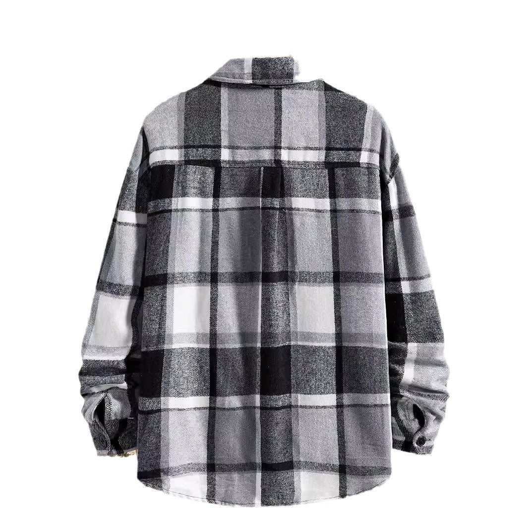 Men's Flannel Shirt – Plaid, Relaxed Fit, Brushed Cotton