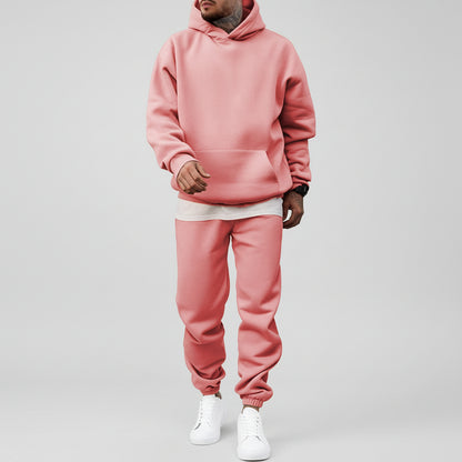 Men's Sporty Fleece Lined Two Piece Set – Relaxed Hooded Fit