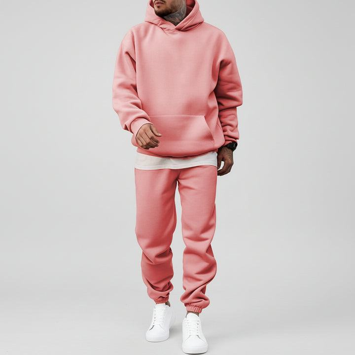 Men's Sporty Fleece Lined Two Piece Set – Relaxed Hooded Fit