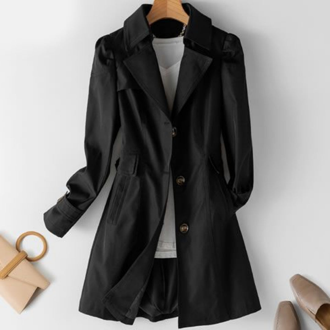 Women's Oversized Coat – Stretch Leisure Jacket, Relaxed Fit