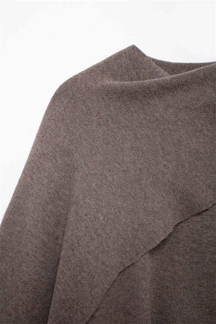 Women's Cloak Style Coat – Relaxed Draped Silhouette