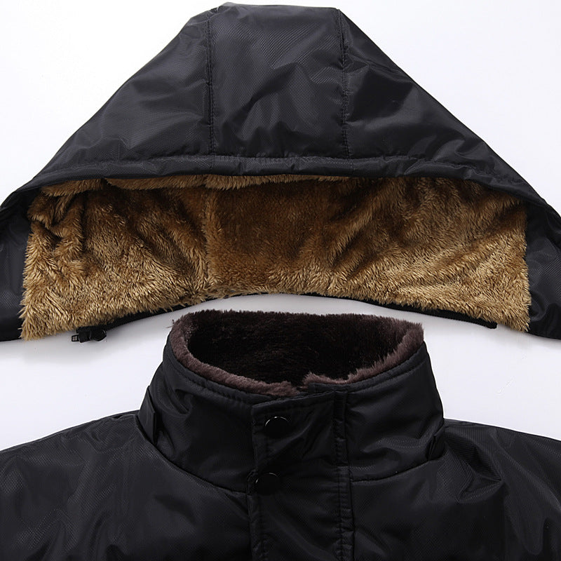 Men's Plush Zipper Cardigan Coat for Cold Weather Comfort