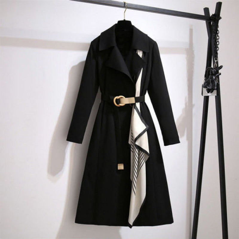 Women's Long Coat Windbreaker – Relaxed Silhouette, Transitional Layer