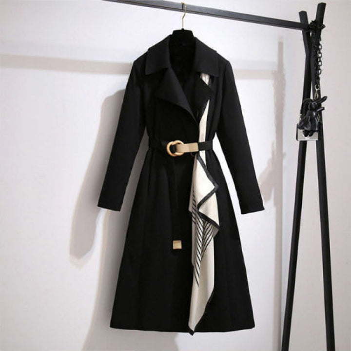 Women's Long Coat Windbreaker – Relaxed Silhouette, Transitional Layer