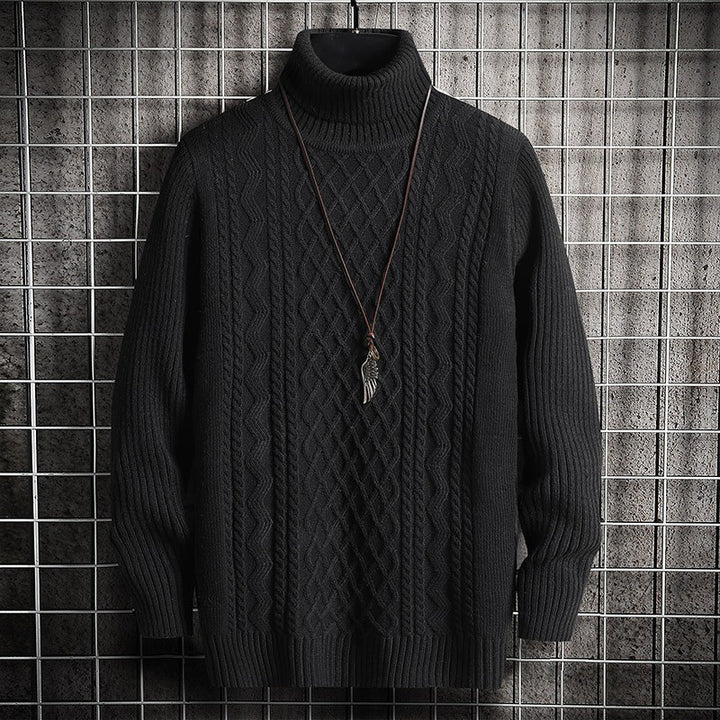 Men's Slim Double-Breasted Knit Sweater – Modern Fit Pullover